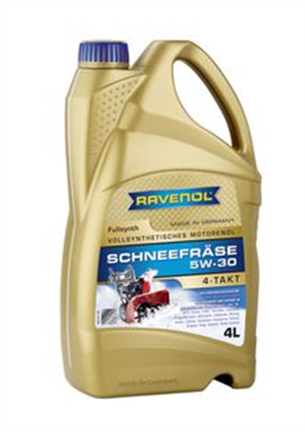 Масло для снегоуборочной техники, RAVENOL Schneefrase 4Т SAE 5W-30 Synth. Масло для снегоуборочной техники
